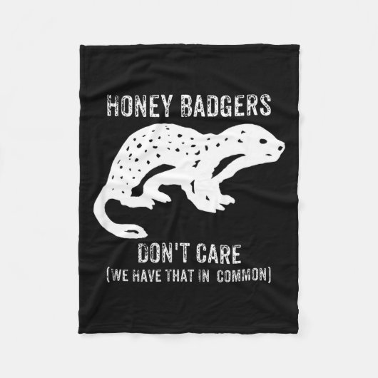 Honey Badgers Don't Care S  Fleece Deken (Voorkant)
