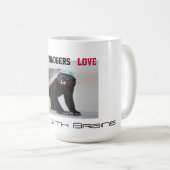 Honey Badgers Love Babes with Brains (Afbeelding) Koffiemok (Voorkant rechts)