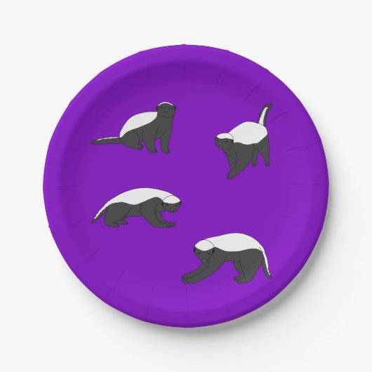 Honey Badgers Papieren Bordje (Voorkant)