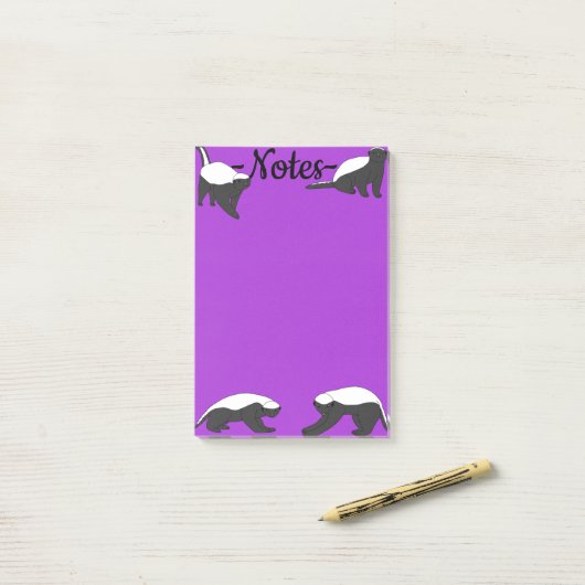 Honey Badgers Post-it® Notes (Op bureau)