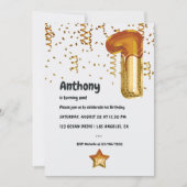 Honey Balloon 1e Verjaardag uitnodiging (Voorkant)