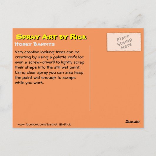 Honey Bandits Briefkaart (Achterkant)