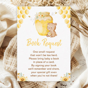 Honey Bear Baby Shower Boek Verzoek Informatiekaartje