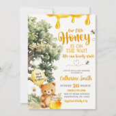 Honey Bear Baby Shower Kaart (Voorkant)