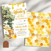 Honey Bear Baby Shower Kaart