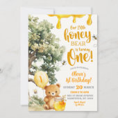 Honey Bear wordt één verjaardag Kaart (Voorkant)