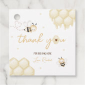 Honey Bee 1e verjaardag Bedankjes Labels (Voorkant)