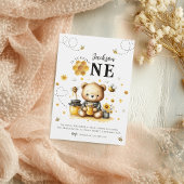 Honey Bee 1e Verjaardag Beer Verjaardag Party Kaart