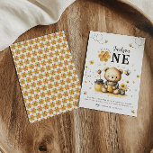 Honey Bee 1e Verjaardag Beer Verjaardag Party Kaart