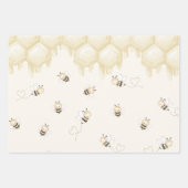 Honey Bee 1e verjaardag Inpakpapier Vel (Voorkant 2)