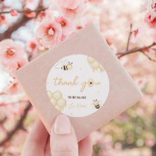 Honey Bee 1e verjaardag Ronde Sticker