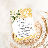 Honey Bee 1st Bee Party Verjaardag Kaart