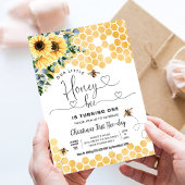 Honey Bee 1st Bee Party Verjaardag Kaart
