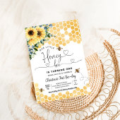 Honey Bee 1st Bee Party Verjaardag Kaart