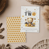 Honey Bee 2e Verjaardag Beer Verjaardag Party Kaart