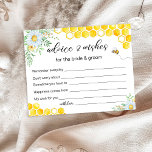 Honey bee Advice & Wishes Bridal Shower<br><div class="desc">watercolor Honey bee Advice & Wishes for Bride and Groom Bridal Shower. Matching items available.</div>