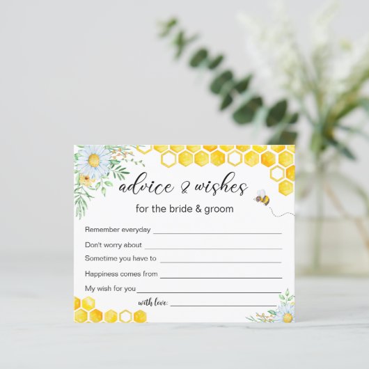 Honey bee Advice & Wishes Bridal Shower (Staand voorkant)
