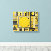 Honey Bee AI Art Stretched Canvas Print (Insitu (Houten vloer))