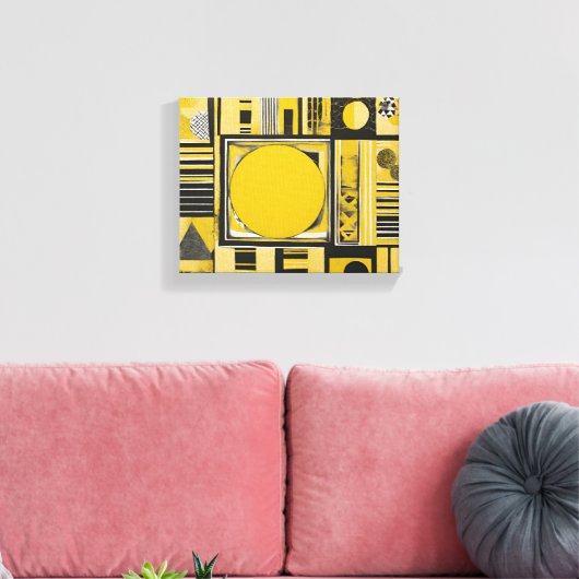 Honey Bee AI Art Stretched Canvas Print (Insitu (Woonkamer))