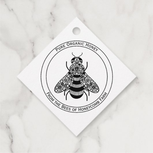 Honey Bee Apiary Product of Prijs Labels (Achterkant)