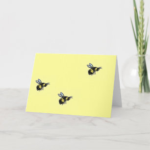 Honey Bee Art Greeting of Note Cards Kaart