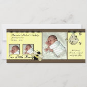 Honey Bee Baby Geboorteaankondiging Aankondiging (Voorkant)