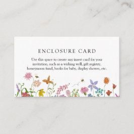 Honey Bee Baby Insteekkaart | Wildflower Shower Informatiekaartje