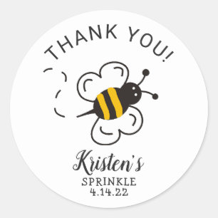 Honey Bee Baby Shower bedank sticker