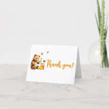 Honey Bee Baby shower Bedankt Card