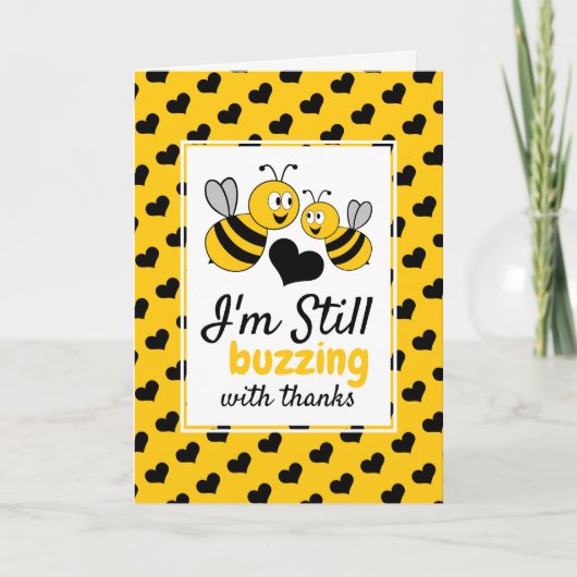 Honey Bee, Baby shower Dank je wel Card (Voorkant)