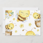 Honey Bee Baby shower Foto Kaart (Achterkant)