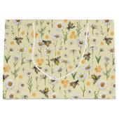 Honey Bee Baby shower Gift Bag | hommelpatroon Groot Cadeauzakje (Voorkant)