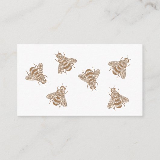 Honey Bee Baby shower Gift Registry Informatiekaartje (Achterkant)