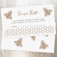 Honey Bee Baby shower Luier Raffle