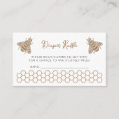 Honey Bee Baby shower Luier Raffle Informatiekaartje (Voorkant)