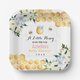 Honey Bee Baby Shower Papieren Bord voor Elke Gebe