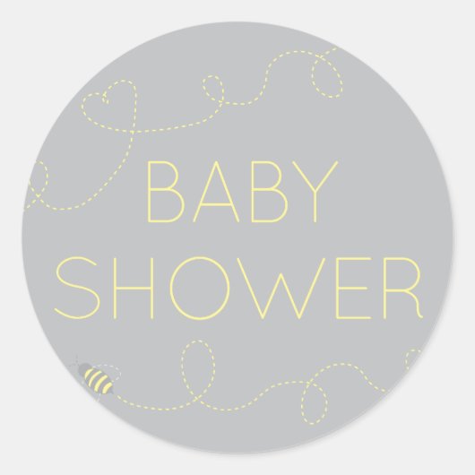Honey Bee Baby shower Sticker (Voorkant)