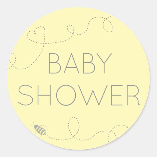 Honey Bee Baby shower Sticker (Voorkant)