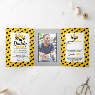 Honey Bee, Baby shower Suite Drieluik Uitnodiging