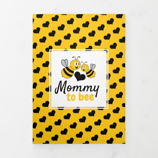 Honey Bee, Baby shower Suite Drieluik Uitnodiging (Cover)