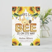 Honey Bee Baby shower Super Schattige Kaart (Staand voorkant)