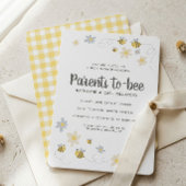 Honey Bee Baby Shower Uitnodiging | Gingham & Made
