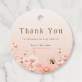 Honey Bee Babyshower Dank u Label (Voorkant)