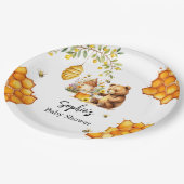 Honey Bee Bear Baby Shower Papieren Bordje (Gekanteld)