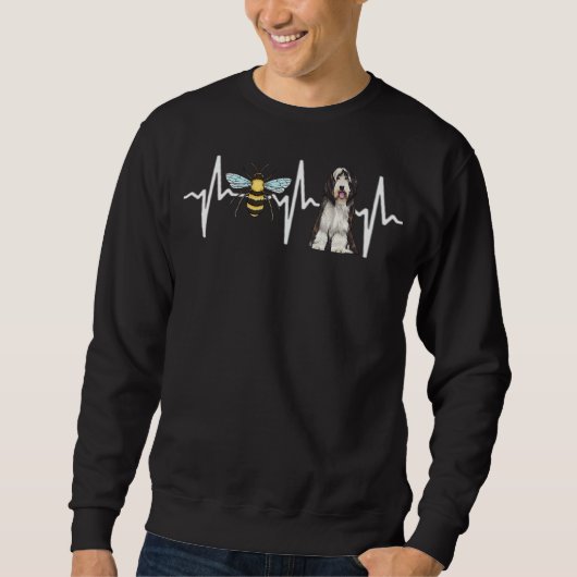 Honey Bee Bearded Collie Heartbeat Dog Trui (Voorkant)