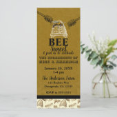 Honey Bee Beehive Engagement Party Evenemententick Kaart (Staand voorkant)