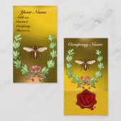 HONEY BEE BEEKEEPEETTE WREATSMIDDEL VOOR RODE WAX  VISITEKAARTJE (Voorkant / Achterkant)