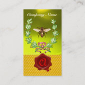 HONEY BEE BEEKEEPEETTE WREATSMIDDEL VOOR RODE WAX  VISITEKAARTJE (Achterkant)