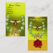 HONEY BEE BEEKEEPEETTE WREATSMIDDEL VOOR RODE WAX  VISITEKAARTJE (Voorkant / Achterkant)