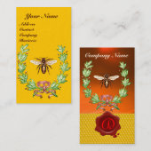 HONEY BEE BEEKEEPEETTE WREATSMIDDEL VOOR RODE WAX  VISITEKAARTJE (Voorkant / Achterkant)